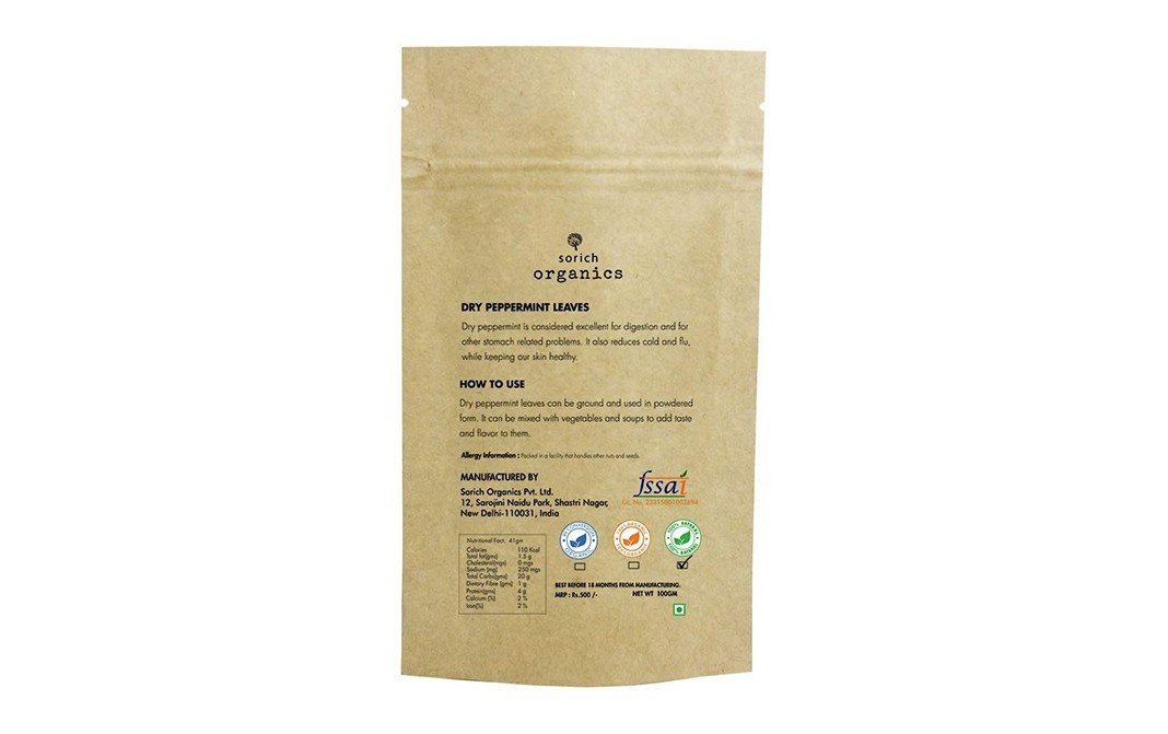 Sorich Organics Peppermint Leaves    Pack  100 grams